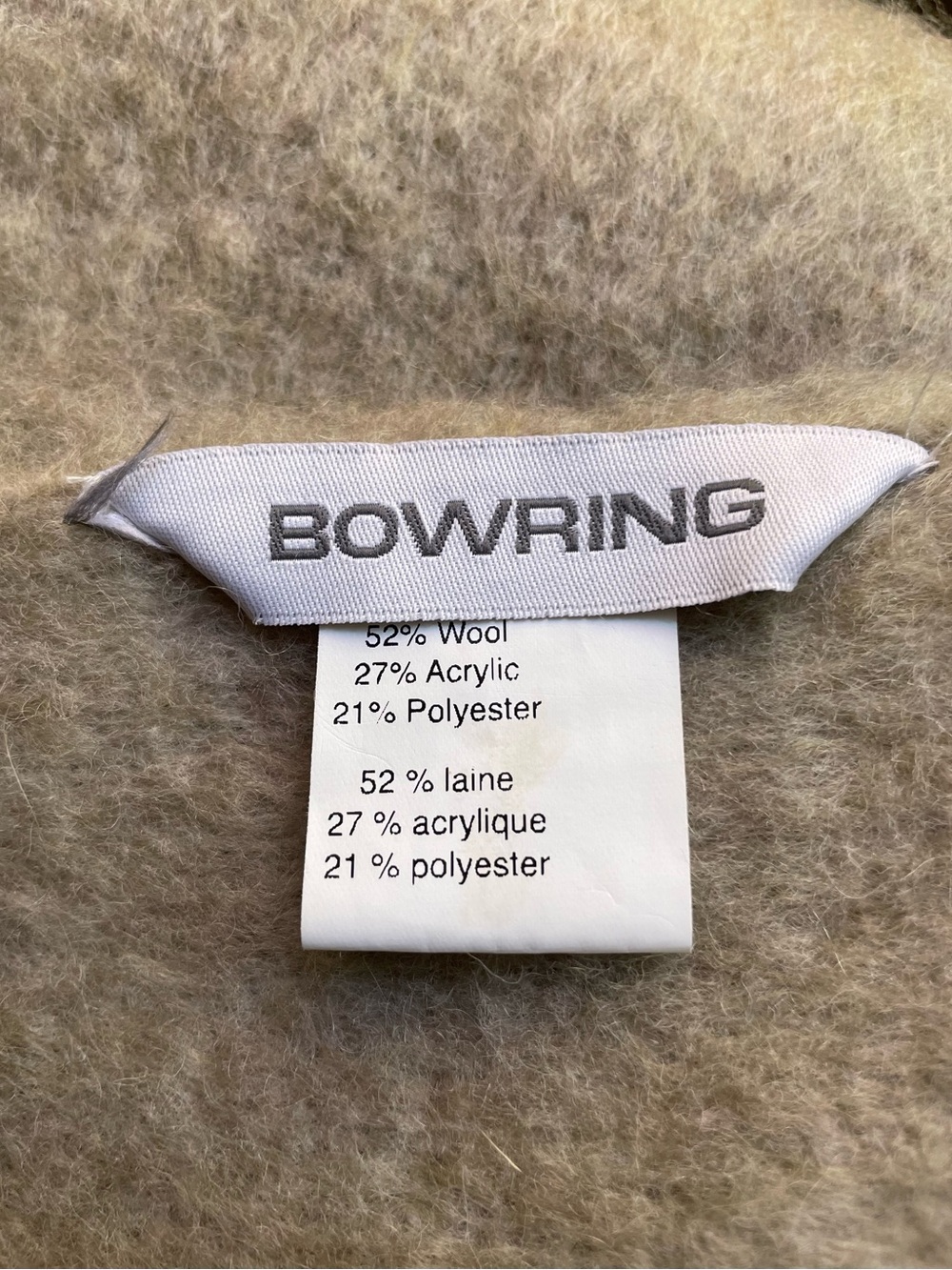 Bowring Soft Beige Fringe Pom-Pom Throw
